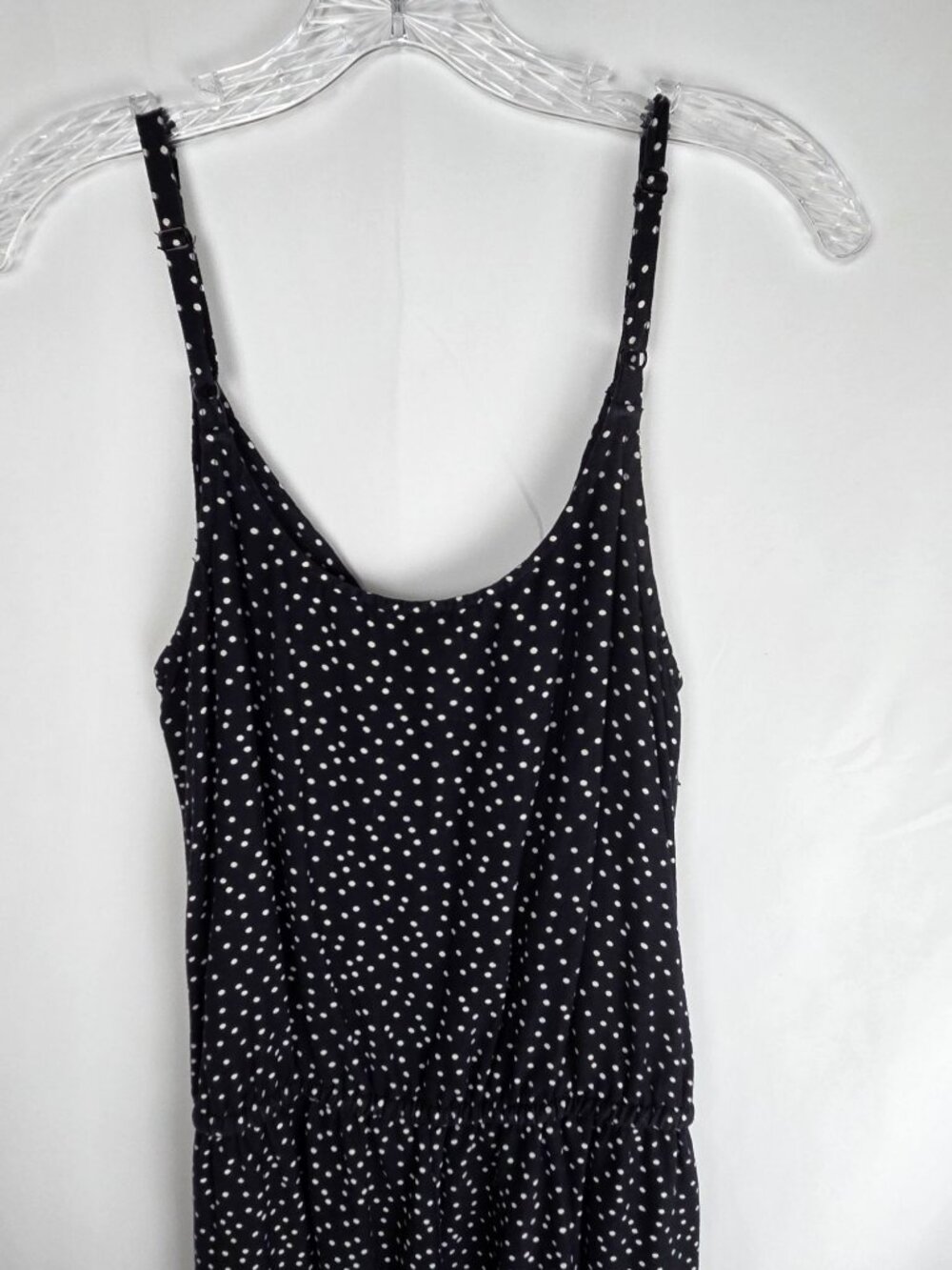 Tommy Bahama Sea Swell Linen Crop Jumpsuit Sz M Black Polka Dot Boho Resort - Picture 5 of 12